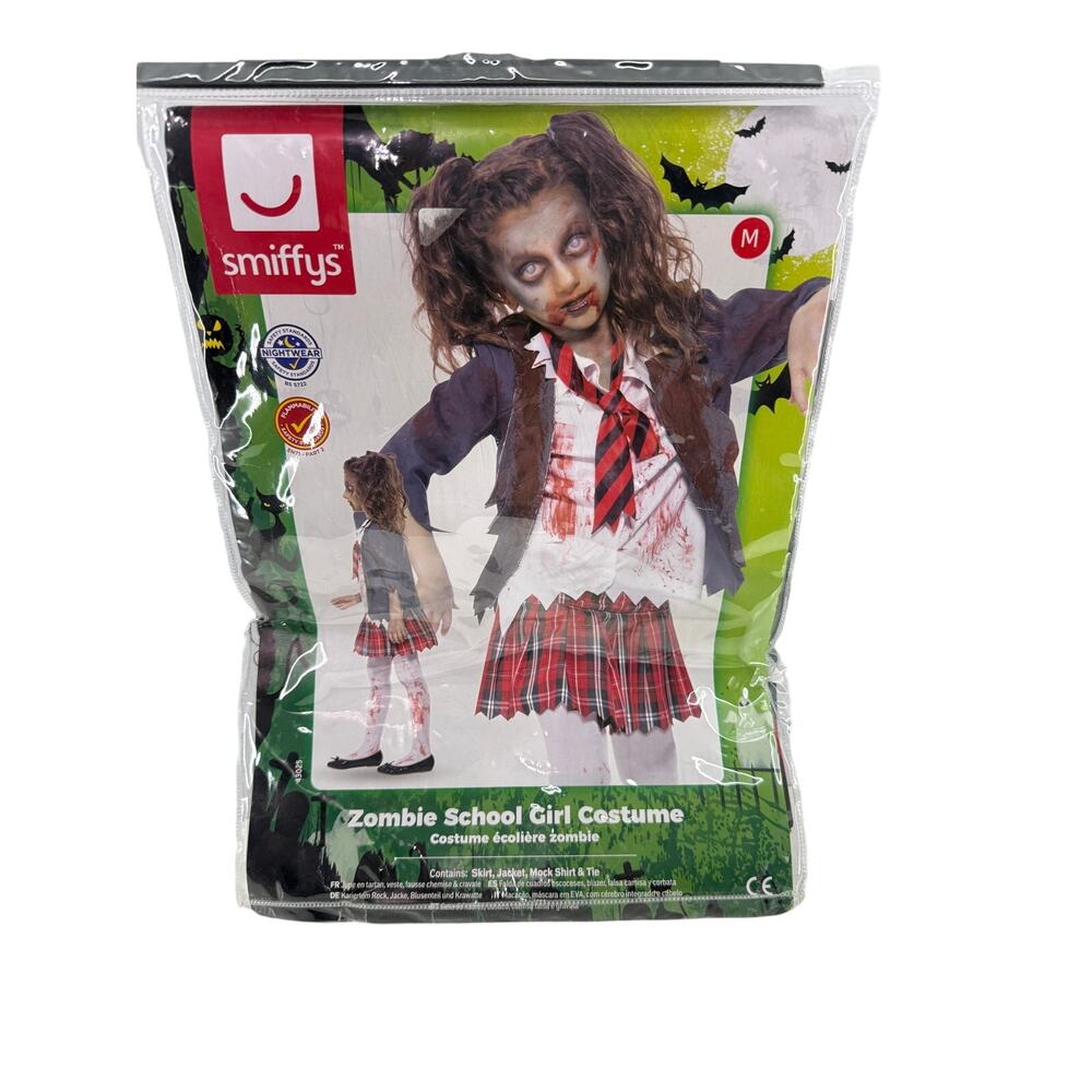 Zombie School Girl Fancy Dress Costume Kids Size Medium NEW